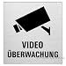 Produktbild Türschild l Hinweisschild "Video Überwachung" l Aluminium l Edelstahloptik l 120 x 120 mm l Ofform Design l Nr.17151-S