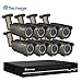 Produktbild Techage 8CH 48V POE NVR DVR HD 1080P CCTV System 2.8-12mm 2.0MP Varifocal Objektiv POE IP Kamera IR Outdoor Video Security Überwachungs-Kit, ohne Festplatte