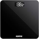 Renpho Bg260R(Black) Waga Łazienkowa, 26 x 26 x 2,2 cm