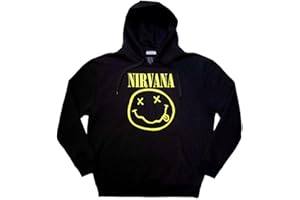 Rock Off officially licensed products Nirvana Yellow Grunge Face Pullover Hoodie