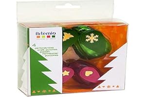 Artemio 10003002 Kit de 4 Perforatrices Noël Plastique Multicolore 11,2 x 4,59 x 14,7 cm