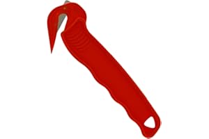 LAPANGZI Red Box Cutter Safety Knife – Lightweight Concealed Blade Packaging Cutter for Tape, Film, Bubble Wrap & Cardboard in Warehouse, Office & E‑Commerce Fulfilment