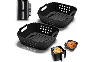 DREAKU 2 opakowania Air Fryer Forma do Ninja Double Stack Air Fryer SL300EU, akcesoria silikonowe Air Fryer do Ninja Podwójny stos XL, silikonowa forma Air Fryer dla Foodi Max Dual Zone 7,6L SL300EU
