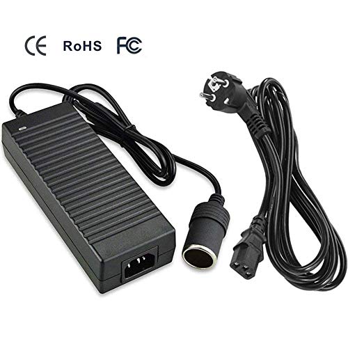 Preisvergleich Produktbild Qooltek KFZ Netzteil,KFZ Netzadapter 220V / 230V / 240V auf 12V / 10A (120W) Spannungswandler Gleichrichter mit Zigarettenanzünder-Buchse für LED Lampen,Ventilatoren und Kühlboxen
