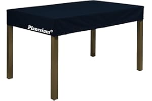 Planesium Housse pour Table de Jardin, Housse de Protection Bâche Imperméable pour Meubles Jardin et Hivernage Mobilier Salon de Jardin 575g/m 180cm x 110cm x 15cm Noir