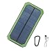 Produktbild Tollcuudda Solar Ladegerät - 10000mah Powerbank Externe Akku Batterie mit 6 Led Taschenlampe 2 USB-Ausgänge für iPhone, iPad, Samsung Galaxy und andere Smartphones (Grün)