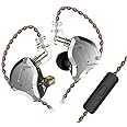 CCA KZ ZS10 Pro 4BA + 1DD Bass Drive In-Ear Headphones, HIFI Stereo Earbud Sweatproof Sports Headphones,Noise-Isolating Monitors for Musicians DJ Headphone,2 Pin Detachable Cable(with mic, Black)