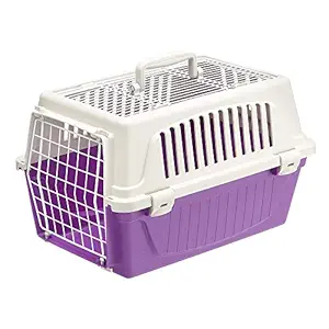 Ferplast Atlas 10 Top Opening Cat and Dog Carrier, Purple