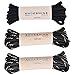 Shoeshine India Round Black Shoes Lace 3.3Mm Diameter 120Cm Long (3 Pair Set) RS.185.00