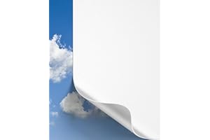 SA ROCA® 13,31€/m² Milchglasfolie im Wunschmaß – Bis 50m am Stück I Fensterfolie Blickdicht I Sichtschutzfolie Fenster I Fenster-Folie selbsthaftend als Sichtschutz Fenster - weiß I 200 x 44,5cm