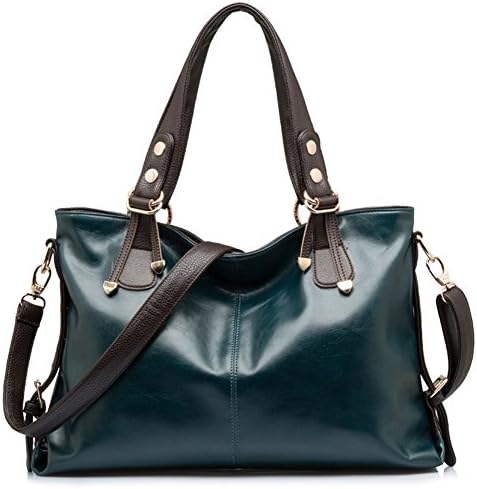 BlueVega European style Oil wax Genuine Leather Cowhide Fashion Women handbags shoulder bags