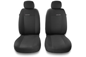 Mossa Coprisedili anteriori compatibili con Nissan Qashqai I, II (2007-2019) - fodere sedili - set coprisedili auto universali - 2UNE-3