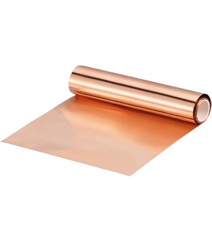 Sourcing Map Koperfolie, 3500 Mm X 100 Mm X 0,02 Mm, 99,9% Zuiver Koper, Band, Koper, Knipperend, Metaal, Plaat Voor Elektriciteit, Doe-het- Zelfprojecten (verschillende Maten