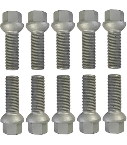 20 stuks MIKKUPPA wielbouten wielbouten M14x1,5 - schachtlengte: 28 mm, kogelband R13, sleutelbreedte: 17 mm (zwart