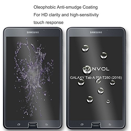 Ganvol Panzerglasfolie Samsung GALAXY Tab A (2016) / Tab A SM-T280 (2016) 17.8cm (7 Zoll) / Tab A6 T280N Tablet-PC Panzerglas Panzerfolie Hartglas Folie 9H - 4