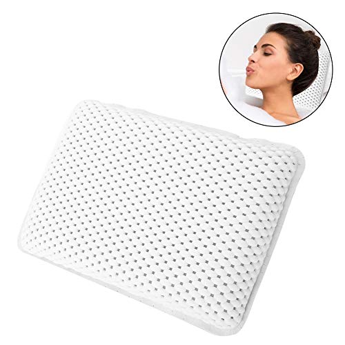 Spa Bad Kissen, Badekissen Bad Kissen Prämie Badekurort Badewanne Kissen mit Ergonomischem Hals & Kopfpolster, Rutschfestes Badewannenkissen