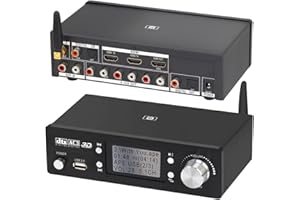 BRAVEKING1 Decodificador de Audio 5.1, Decodificación DTS Dolby Hard, U-Disk HDMI Bluetooth 5.0 fibra óptica ARC Coaxial, DAC DTS AC3 FLAC APE 4K * 2K HDMI a HDMI Extractor Convertidor SPDIF ARC