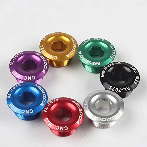 Tornillo M20 para biela de bicicleta de montaña o de carretera, tapa de soporte inferior, tornillos para juegos de bielas para ejes BB de bicicleta de Shimano, lote de 2 unidades, green 2 pcs