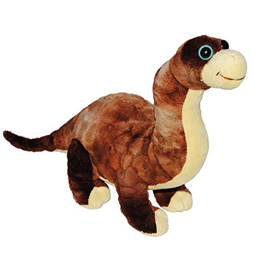 Preisvergleich Produktbild Unbekannt Plüschtier Brauner Dinosaurier 29 cm - Superweich - Stofftier - Brachiosaurus / Brontosaurus / Diplodocus / Apatosaurus - Dinos Kuscheltier Plüschdino groß Knuddeltier Süßer Plüschsaurier