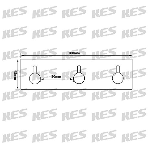KES Selbstklebend Handtuchhaken Kleiderhaken Wandhaken, Stahl, Gebürsteter A7060H3 - 2