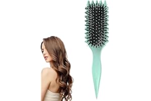 BAOPINLADY Bounce Brush Curl,Curl Defining Brush,Curl Define Styling Brush for Detangling,Shaping and Defining Curls,Boar Bristle Hair Brush Styling Brush for Women Girls