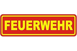 ‎LOHOFOL Magnetic Sign Fire Brigade | Magnetic Sign | Available in Three Sizes (45 x 13 cm)