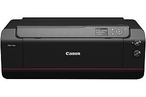 Canon ImagePROGRAF PRO-1100 Impresora Fotográfica Profesional, Sistema de Inyección de Tinta, WiFi, 12 Cartuchos de Tinta, hasta A2, Optimizador de Color, Impresión de Alta Velocidad, Negro