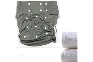 Lukloy – ado/adultes couches en tissu avec 2 pcs inserts pour incontinence Care – Double Ouverture Poche lavable réglable réutilisable Leakfree