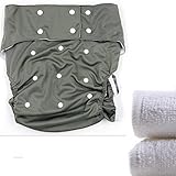 lukloy – Teen/Erwachsene Tuch Windeln mit 2 Einsätze für Inkontinenz Care – Dual Opening Pocket waschbar verstellbar wiederverwendbar leakfree