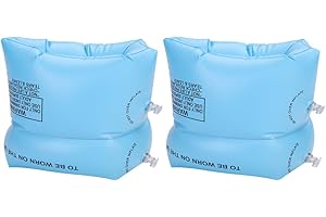 HKSICHENGKEJIUK Kids Inflatable Swim Arm Bands Safety Swimming Floats Swim Arm Floats Swim Roll Up Sleeves Floats Sleeves Swim Learning Water Wings Arm Ring Tube Armlets Swim Training Aids For Boys Girls 2-8 Years