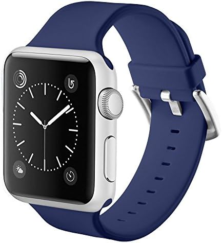 Vandarui for Apple Sports Watch Band,Silicone Bracelet Strap Wristband Replacement Band for Apple Watch Series 1,Apple Watch Series 2,Apple Watch Series 3 (38mm, Navy Blue)