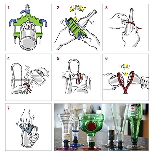 Yosoo Flasche Fräser/Cutter Glas Flasche Cutter Maschine Glas Flasche Schneidwerkzeug ( Farbe : Rot ) - 6