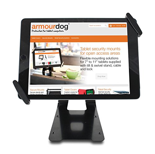 Armourdog sichere Universal-Halterung und Ständer für Tablets. Mit Sicherheitskabel und Schloss. 360 Grad Kipp- und Drehhalterung. Für Apple iPad Air & iPad 2/3/4, Lenovo ThinkPad 10 & Miix 700, Microsoft Surface und Surface Pro, Dell Venue, HP ElitePad, Samsung Galaxy Tab und andere Android-Tablets. Kompatibel mit den meisten Laptops in den Größen 17,8 cm, 20,3 cm, 22,9 cm, 25,4 cm, 27,9 cm - 4