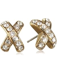 Dyrberg/Kern 338074 - Pendientes de acero inoxidable con cristal