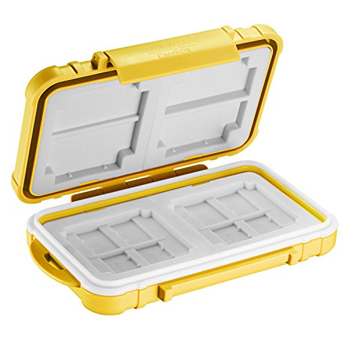 Neewer 14 Schlitze Speicherkarten-Etui-Halter, haltbarer wasserdichter Anti-Schock Speicherschutz-Karten-Etui für 10 Mikro-Sd-Karten / 10 TF Karten / 2 CF Karten und 4 SD Karten / 4 XD Karten / 2 CF Karten (Gelb) - 2