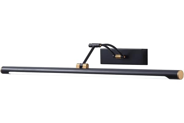 MIRATIC Badrumslampa LED Spegel Ljus Svart Färg 4000K IP44 Vägglampa med Rörlig Arm Justering av Belysningsvinkel Modern Design (40cm / 7W / 770lm)