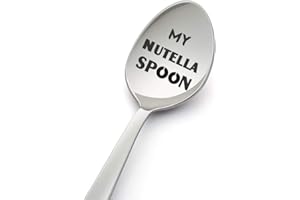 LYF COLLECTION Cucchiaio da 20,3 cm con scritta “My Nutella Spoon”, progettato per gli amanti della Nutella, regalo perfetto per lui/lei e per gli appassionati di dolci