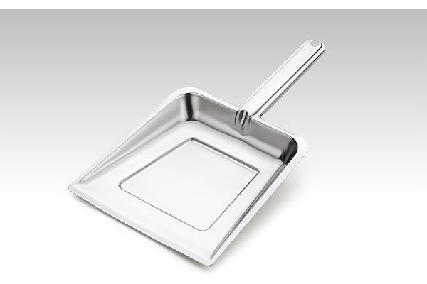 Kanshita s Rasoiware Premium Stainless Steel Dust Pan Durable 12-Inch Deep Pan for Home & Office Cleaning