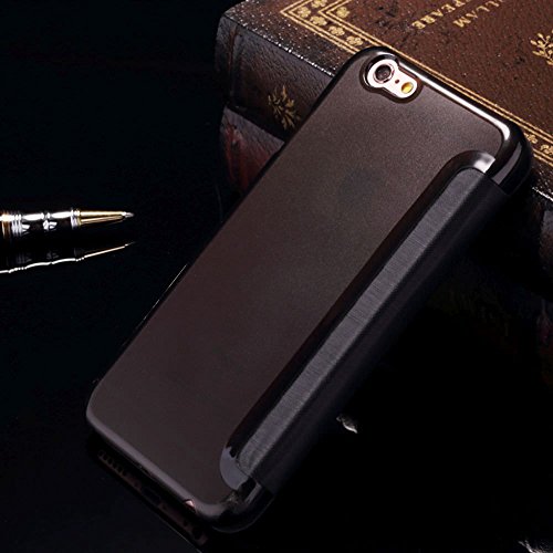 iPhone 5   5S   SE H  lle 4 0 Zoll  LCHULLE Elegant und Luxus Fensteransicht PU-Leder Flip Handy Tasche  Ultra Schlank und Leichtgewichtig PC Zur  ck 