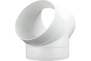 Fantronix 6" (150mm) Equal Y Piece Duct Connector – White PVC 45° Ventilation Splitter for Extractor Fans, Cooker Hoods, Bathrooms, Kitchens & Hydroponics