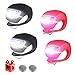 Produktbild Nasharia Fahrradlicht LED Set Silikon Leuchte Fahrradlampe, 4 Pack Fahrradbeleuchtung (2 Frontlichter & 2 Rücklichter), Kinderwagen-Beleuchtung Wasserdichte Roller-Blinklicht Kinder Laufrad Lampen