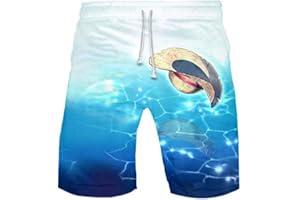 WANHONGYUE Anime One Piece Monkey D Luffy Shorts de Playa Hombre 3D Imprimir Pantalones Corto Beach Board Shorts
