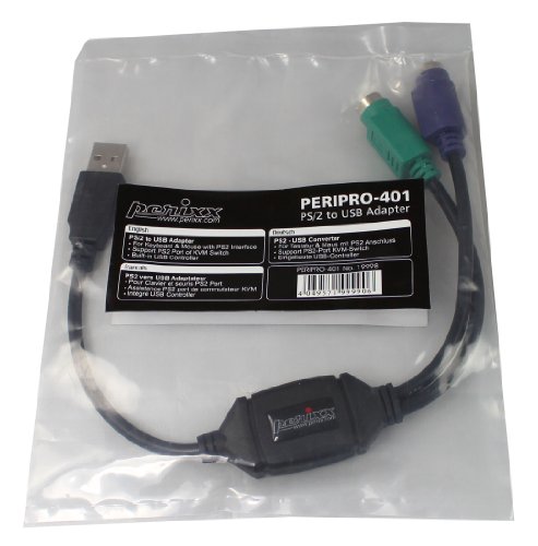 Perixx PERIPRO-401 PS/2 auf USB Adapter – Um eine Tastatur und eine Maus mit PS2 Anschluss an USB anzuschließen – PS2 KVM Switch – Mit integriertem USB-IC - 5