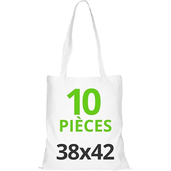 TEXXILLA Lot De 5 Sacs En Tissus, Sacs En Coton - 28 Couleurs - Avec Deux Poignées Courtes - 38 X 42 Cm - Sac En Jute - Non Imprimé - Couleur : Naturel - Quantité : 5 Pièces