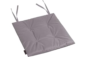 Domarex Gartenstuhlkissen MIA 50x50x3 cm - Wasserdichtes Kissen für den Gartenmöbel, Gartenstuhl Sitzkissen an Stuhl fesselt - bequemes Kissen - Hochwertiger - Grau