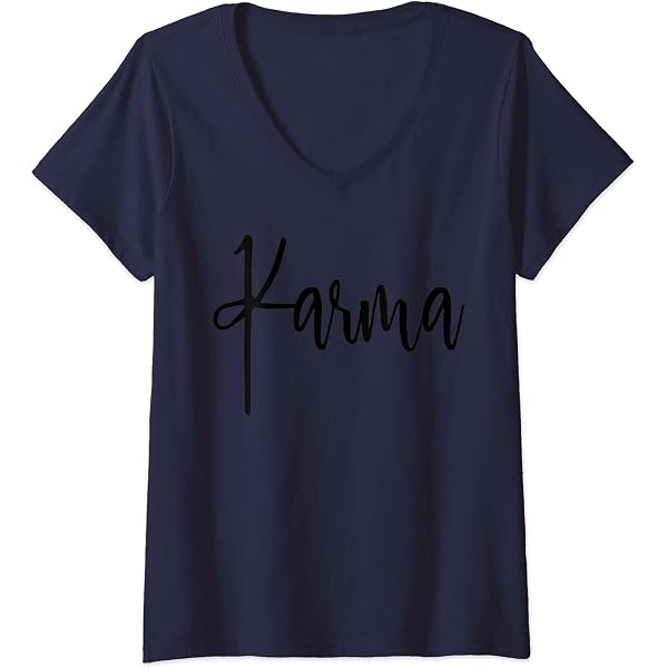 TShirt-People Karma Regelt Das - Maglietta Donna In 100% Cotone GOTS, Stampa Creativa