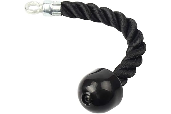 PFativant Corde d'entraînement en Nylon pour Triceps et Biceps - Noir - Force de Traction maximale : 150 kg