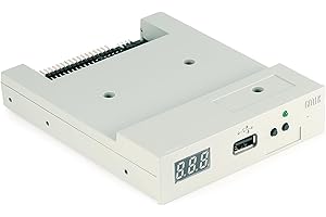 HOZLY Gotek Floppy Emulator SFR1M44-U100 Émulateur de lecteur de disquette Floppy 3,5" USB Lecteur de disquettes Floppy Emulateur de disquette 1,44 Mo SSD Floppy Emulateur Gris