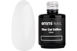 ‎EMMI NAIL Emmi-Nail Fiber Gel Edition Clear 14ml I Mittelflüssiges Fiberglas-Aufbaugel I HEMA-frei, ablösbar mit Remover I Verstärkt Naturnägel um 80% I Für UV/LED Gel Modellage
