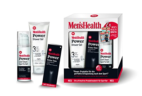 Men´s Health Geschenkset Power 1 x Power Shower Gel 3 in 1 & 1 x Power Cool Down Sports Gel - vegan & parabenfrei, 1er Pack (1 x 1 Set)